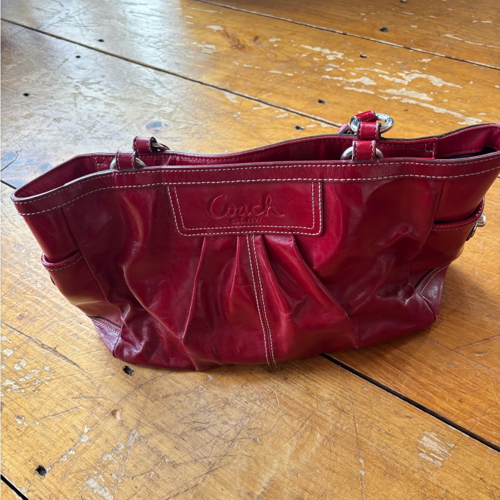 Coach Red Leather Women's Bag